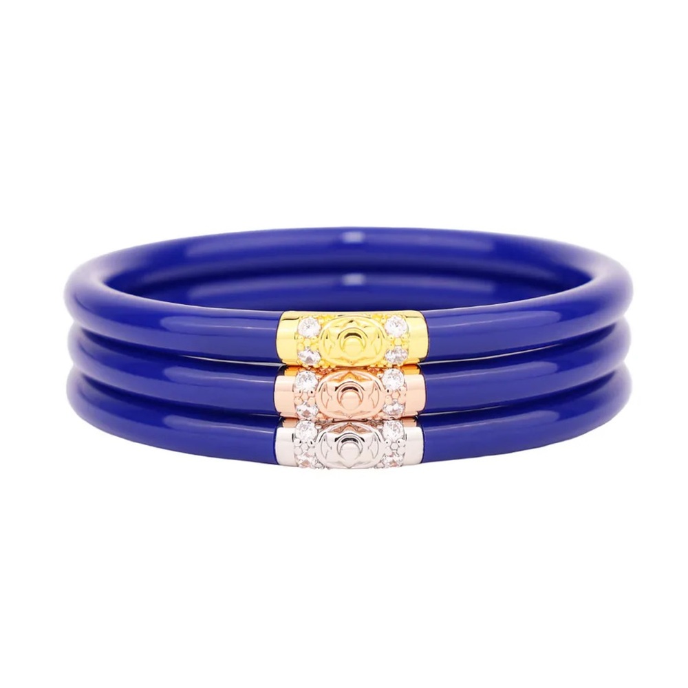 BUDHAGIRL Three Kings All Weather Bangles Lapis | Small | NWT